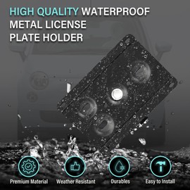 No Drill Front License Plate Mount Compatible with Fiat 500 Pop/Sport/Lounge 2007-2018, Anti-Theft Front Bumper License Plate Bracket Holder Frame Car Accessories