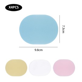 Pack of 4 Sponge Face Wash Sponge, Cleansing Sponge, Exfoliating Sponge, Soft Sponge, Face Wash Sponge, Facial Cleansing Cotton for Facial Cleansing (Pink, Blue, Yellow, White)