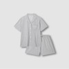 JAJU [JAJU] JAJU AIR Cotton 3/4 Sleeve Pajama Set_Melange Grey