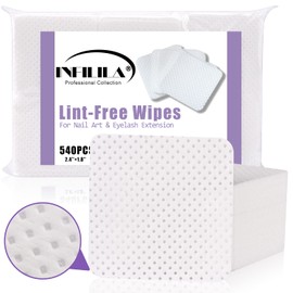 INFILILA - Toallitas para uñas sin pelusas, 540 unidades, superabsorbentes, suaves, quitaplioshs, quitaesmalte de uñas