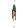 Wowser Bamboo Pineapple Windchime, Outdoor Garden Décor, 36 Inches