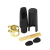 Tenor Sax Saxophone Mouthpiece Plastic with Cap Metal Buckle Reed