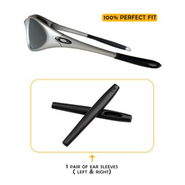 Ear Socks Replacement Temple Sleeves for Oakley Minute 1.0 Sunglasses Frame, Silicone Soft Black Earsocks