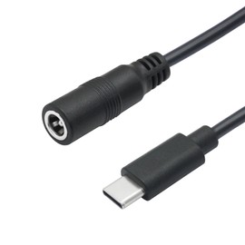 4Pcs DC 5.5mm x 2.1mm to USB C Power Cable 1FT, DC 5521 Female to USB Type C Male Plug 5V 3A Power Charging Extension Cord, for LED Desk Lamp, Small Fan Etc Other USB Type C Equipment