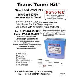 10R80 10R90 2017-Up RatioTek Transmission Valve Body Kit, RT-10R80-PR; Compatible with Ford