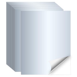 Silver Printable Sticker Paper, 20 Sheets Printable Silver Sticker Paper, Laser/Inkjet Printing-Letter Size (8.5" x 11")