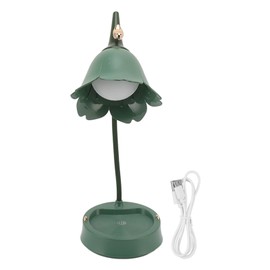 3W LED Touch Desk Lamp 3 Gear Dimmable Foldable Petal Shape Desktop Table Light USB 5V Green