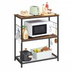 VASAGLE Bakers Rack, Kitchen Shelf, Kitchen Island, Microwave Oven Stand