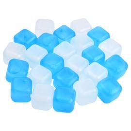 Pack of 24 Ice Cubes, Reusable Ice Cubes, Plastic Ice Cubes, Permanent Ice Cubes, Party Ice Cubes for Cooling Drinks, Clear, 2.5 x 2.5 x 2.5 cm (W)