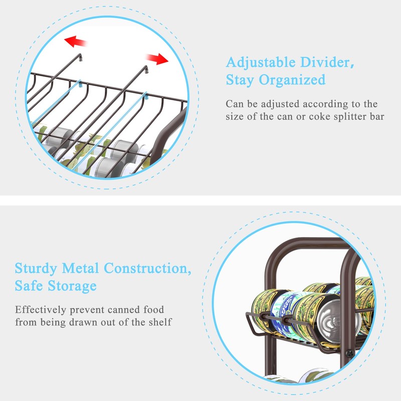 Vrisa Can Organizer for Pantry 7-tier Can Dispenser Rack Holde