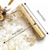 10Mx28cm Glitter Metallic Gold Table Runner,Gold Foil Table Cloth,Thin Mesh