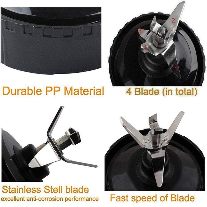 Podoy 2 Pack- 6 Fins Blade Replacement Parts for Nutri