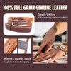 Thick Leather Dog Collar,Heavy Duty Genuine Leather, Reflective and Adjustable,Soft