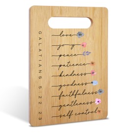 Christian Bamboo Cutting Board Gifts, Religion Gifts for Women Man, Spring Floral Charcuterie Board, Easter Housewarming Christmas Gifts, Holiday Home Kitchen Decorations Favor -46