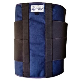 FAJA LUMBAR FAJA LUMBOSACRA ELASTICA VARILLAS DE ALUMINIO Y PLASTICO INTERCAMBIABLES FAJA SACROLUMBAR ELASTICO AZUL NEGRO (GRANDE)