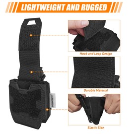 INKUITEN Handcuff Pouch，MOLLE Handcuff Holster fits Multiple Cuffs，Handcuff Case for Duty Belt Tactical Vest Law Enforcement Security Officer Accessories Quick Release