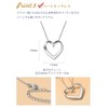 Suplight Women's Open Heart Necklace, 925 Silver, Cute, Simple, Sterling