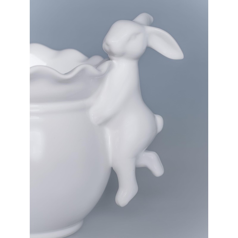 Vase Planter Dancing Rabbit. Easter vase, Bunny Plates, Ceramic Bunny,