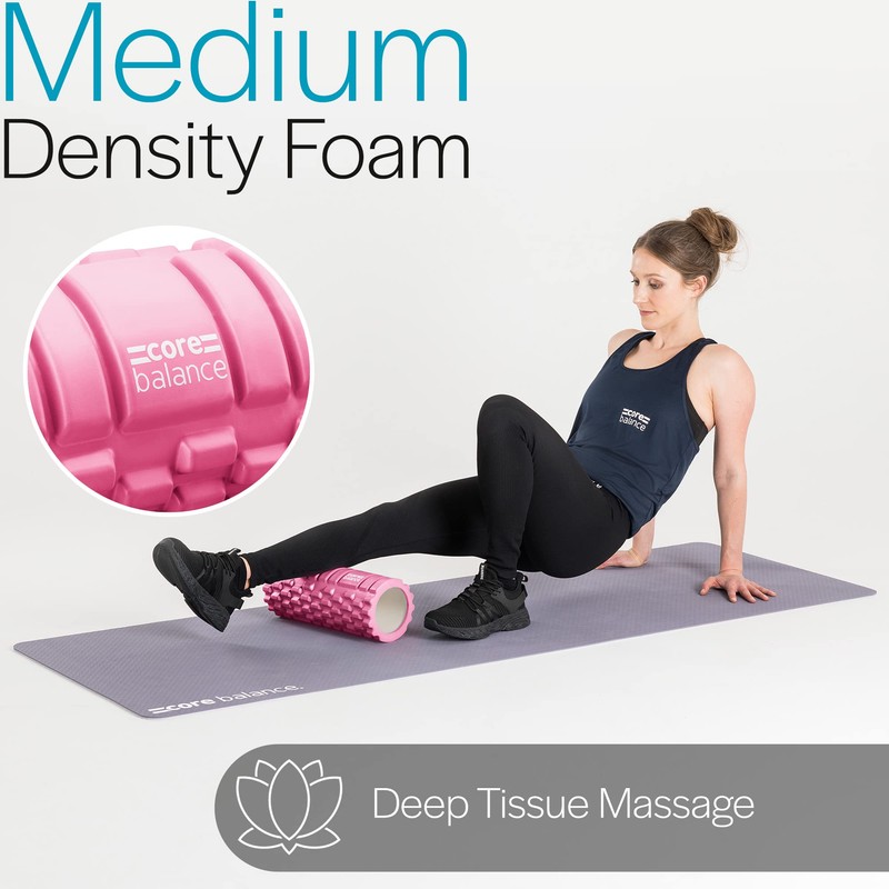Core Balance Foam Roller For Deep Tissue Muscle Massage, Trigger