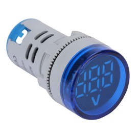 6-100V LED Voltmeter Light Signal Digital LED Voltmeter Voltmeter Voltage Meter Tester for Round Lamp (Blue), blue, Robust, exquisite