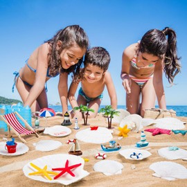 JMZYJZH 40 Pcs Large Scallop Shells for Crafts, 3.3 Inch Natural White Sea Shells for Crafting, Clam Shells Bulk for DIY Craft Painting Ocean Themed Party Decoration