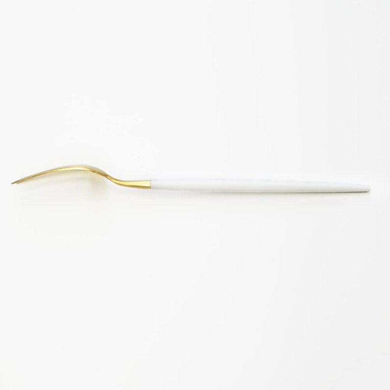 Kuchipol GOA White Matte Gold Dessert Fork