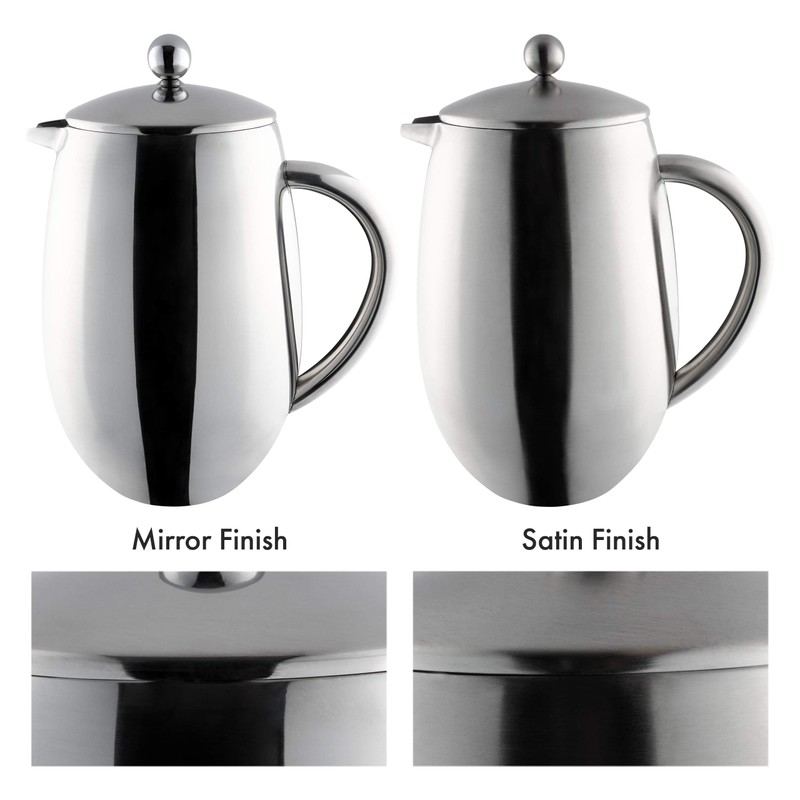 3 Cup Stainless Steel Double Wall Cafetiere