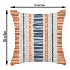 Burnt Orange Navy Blue Pillow Covers 18x18 Inch 2 Pcs