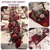 12 Pack 120 Inch Burgundy Cheesecloth Table Runner Boho Rustic