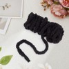 MAYJOYDIY 5.47 Yards Black Faux Wool Ribbon Trim 0.75 inch
