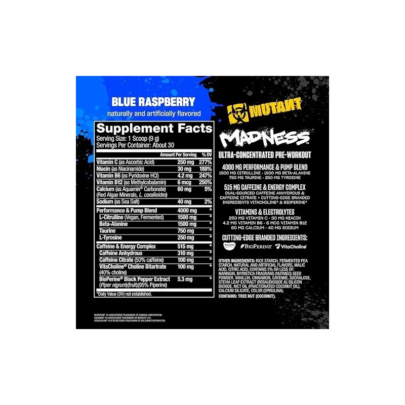 Pre Entreno Mutant Madness 30 Servicios Todos Los Sabores