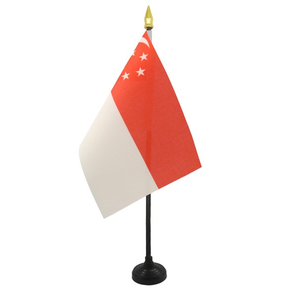 AZ FLAG - Singapore Table Flag 4'' x 6'' -