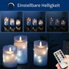 danip Sky Blue LED Flameless Candle, with Embedded Star String,