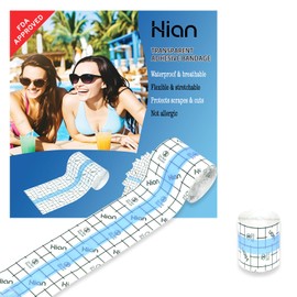 Hion F.D.A Approved Tattoo Aftercare Waterproof Bandage Transparent Film Dressing 2 Inch x 5.5 Yard Roll Tattoo Cover Up Tape Second Skin Adhesive Bandage Wound Cover for Swimming Shower Shield