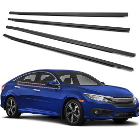 ItranMc Car Window Weather, Stripping Molding, Trim Belt Compatible, Civic 2016-2021 4