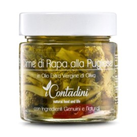 Italian Cime di Rapa Pugliesi | Broccoli Rabe Imported from Puglia | Premium Quality, All Natural Ingredients, No Preservatives Added | 8oz (230g) (Pack of 2)