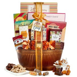 Broadway Basketeers Get Well Basket – Gourmet Care Package with Snacks, Cookies, Chocolates & Treats - Get Well Soon Gift Baskets for Women, Men After Surgery - Feel Better Best Food Gifts to Send