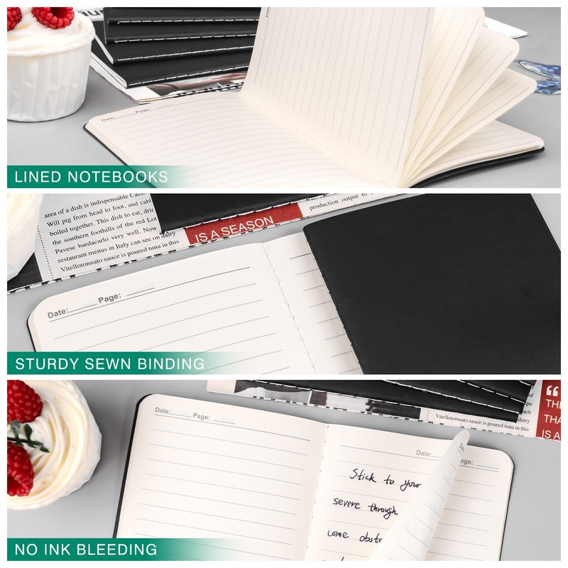 Mini Pocket Notebooks Bulk 3.5 x 5.5 Inches 12 Pack
