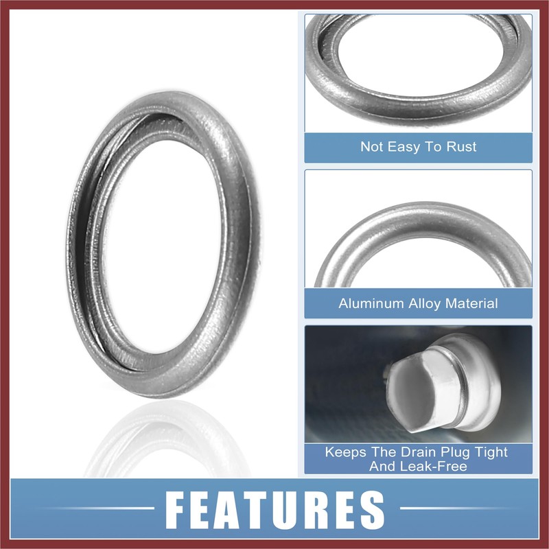 HEROFFIX Oil Drain Plug Gaskets 35178-30010 12mm Oil Crush Washer