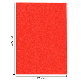 12 Sheets Red Glitter Paper for Crafts and Designing, 21 x 29.7 cm A4 Glitter Paper, 250 g/m² Glitter Card Craft Paper for DIY Greeting Cards Scrapbooking Glitter Craft Paper Cardboard