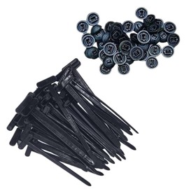 MOXRUQ 100 PCS Nylon Universal Cable Tie Buckle, Car Daily Repair Zip Ties, 3.54" Self-Locking Bumper Fixed Tie Wraps, Universal Plastic Rivets Fasteners for Most Cars (Black)