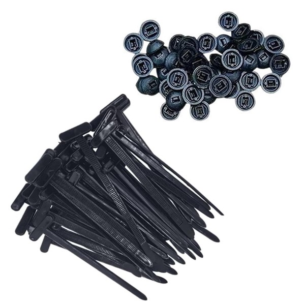 MOXRUQ 100 PCS Nylon Universal Cable Tie Buckle, Car Daily
