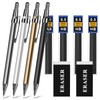 OFFCUP Metal Mechanical Pencils Set, 4Pcs Propelling Drafting Pencil, 0.5mm