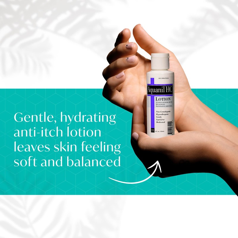 Aquanil HC Lotion, Calming Body Lotion, Anti-Itch Formula, Ideal for