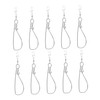Mipcase 10pcs Stainless Steel Fishing Snap Buckles Fishing Locks for