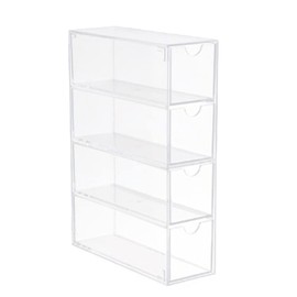 Stackable 4 Drawer, Acrylic Glasses Storage Box for Make-Up, Office Items, Sunglasses Holder