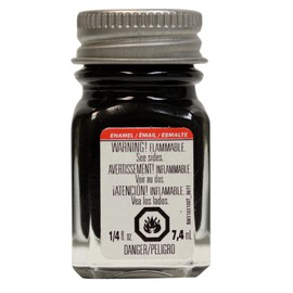 Testors 1149TT Enamel Paint, 0.25 Oz, Flat Black