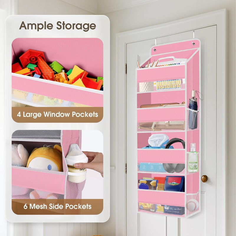 SpaceHacks 1 Pack Over The Door Organizer Hanging Storage Organizers