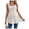 BEAUDRM Women's Maternity Tank Top Scoop Neck Sleeveless Ruffle Hem