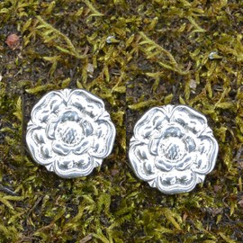 William Sturt Yorkshire Rose Tudor Rose Cufflinks Yorkshire Gifts Hand Cast Fine Pewter, silver